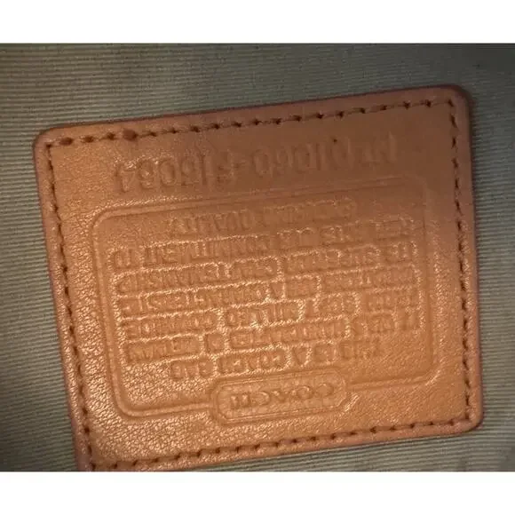 COACH VINTAGE SHOULDER BAG PEBBLED ORANGE LEATHER DUFFLE PURSE - Picture 12 of 16